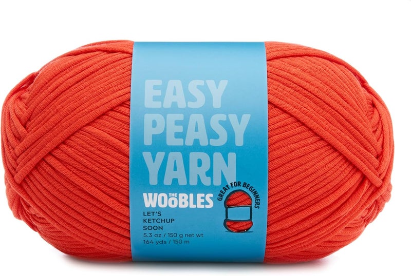 The Woobles Woobles Easy Peasy Yarn for Beginners - Crochet & Knitting Yarn - Medium #4 Worsted - Cotton-Nylon Blend - Image 1